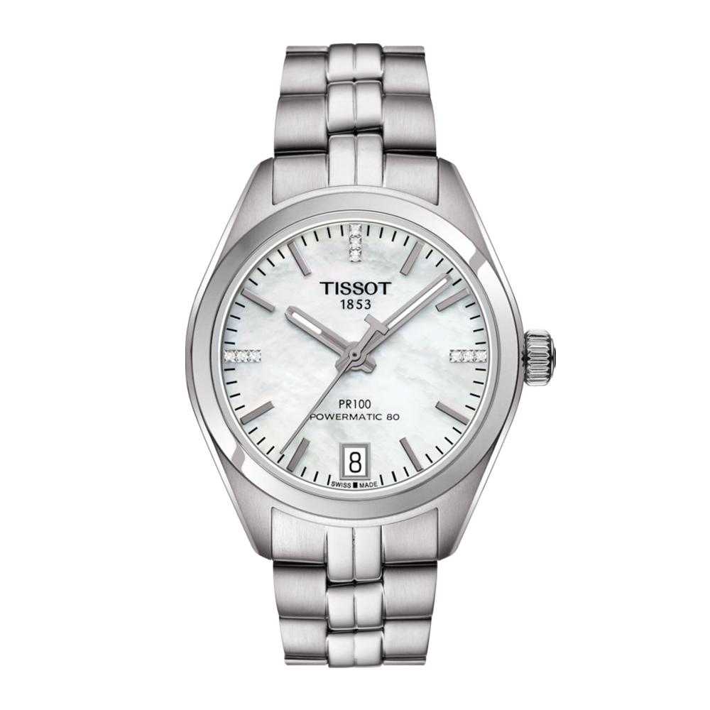 TISSOT T1012071111600 PR 100 POWERMATIC 80 LADY WOMEN'S WATCH - H2 Hub Watches