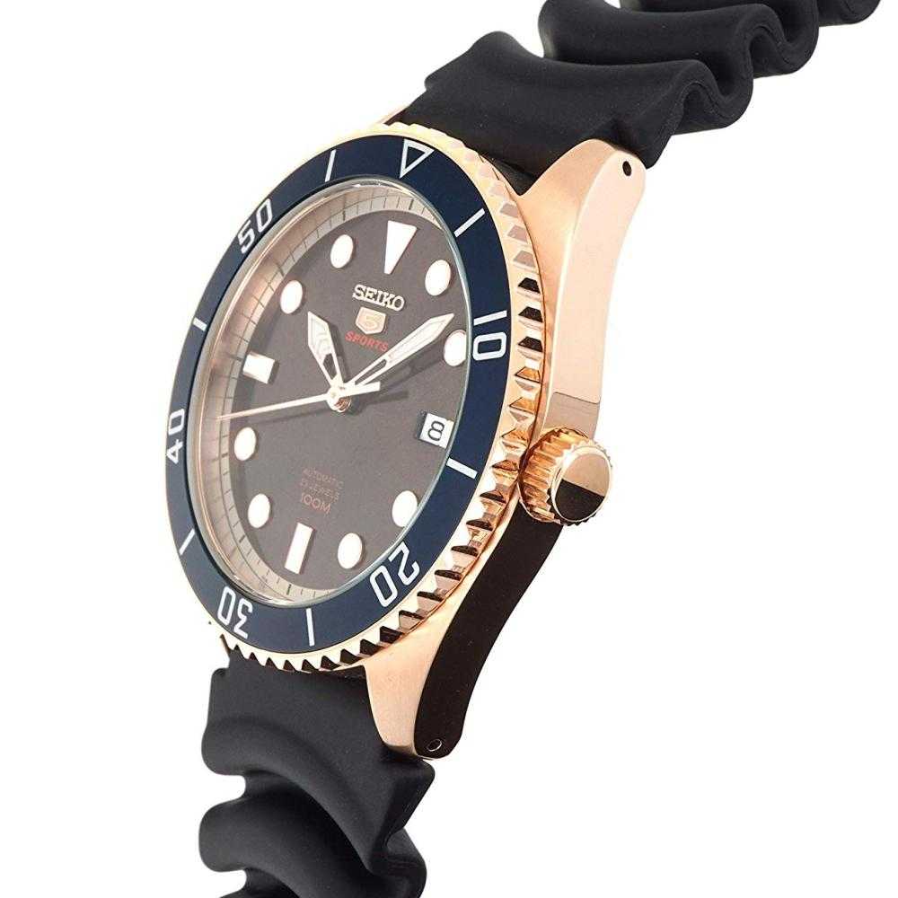 SEIKO 5 SPORTS SRPB96K1 AUTOMATIC MEN'S BLUE RUBBER STRAP WATCH - H2 Hub Watches