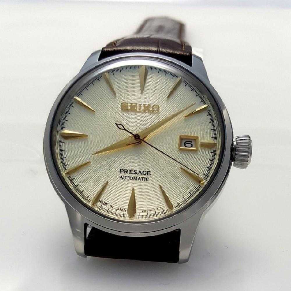 SEIKO PRESAGE COCKTAIL SRPC99J1 AUTOMATIC MEN'S BROWN LEATHER STRAP WATCH - H2 Hub Watches