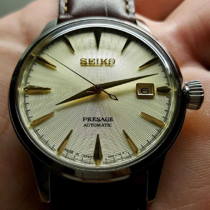 SEIKO PRESAGE COCKTAIL SRPC99J1 AUTOMATIC MEN'S BROWN LEATHER STRAP WATCH - H2 Hub Watches