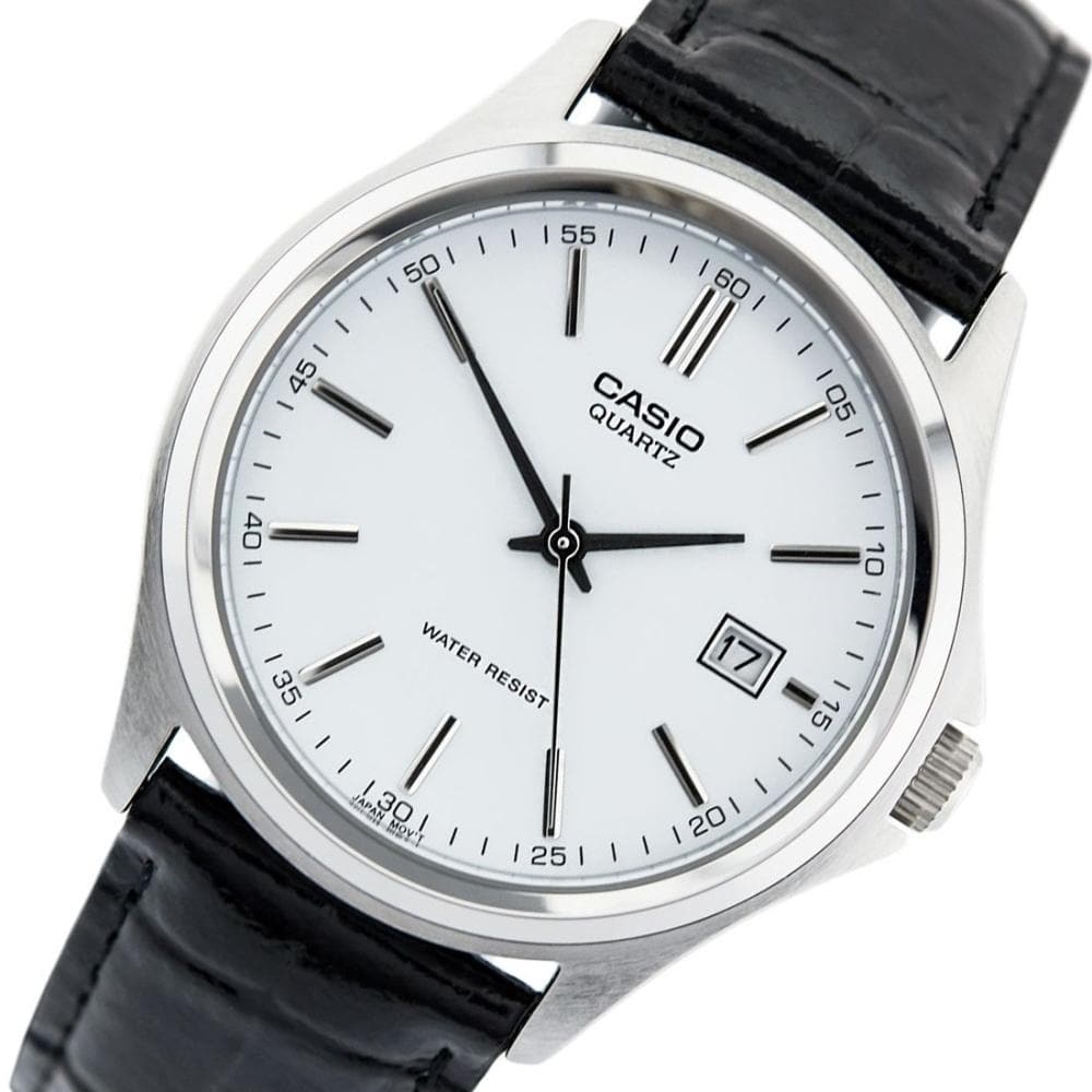 CASIO GENERAL MTP-1183E-7ADF BLACK LEATHER MEN'S WATCH - H2 Hub Watches