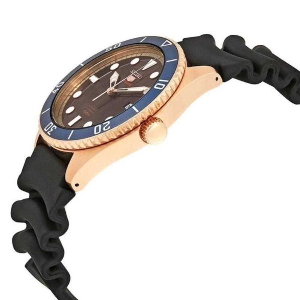SEIKO 5 SPORTS SRPB96K1 AUTOMATIC MEN'S BLUE RUBBER STRAP WATCH - H2 Hub Watches