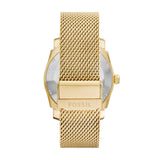FOSSIL FS5794 MACHINE THREE HAND DATE GOLD-TONE STAINLESS STEEL MESH MEN'S WATCH