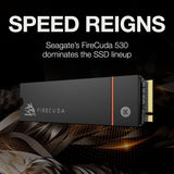 SEAGATE FIRECUDA 530 M.2 2280 2TB PCIE GEN4 X4 NVME 1.4 3D TLC INTERNAL SOLID STATE DRIVE (SSD) ZP2000GM3A023
