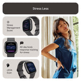 Fitbit Sense 2 Health & Fitness Watch (Shadow Grey/Graphite Aluminium) FB521BKGB-FRCJK