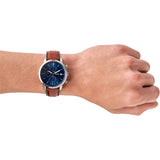 FOSSIL FS5850 MINIMALIST CHRONOGRAPH LUGGAGE ECO LEATHER WATCH