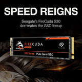 SEAGATE FIRECUDA 530 M.2 2280 2TB PCIE GEN4 X4 NVME 1.4 3D TLC INTERNAL SOLID STATE DRIVE (SSD) ZP2000GM3A013