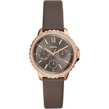 FOSSIL ES4889 IZZY MULTIFUNCTION GRAY LEATHER WOMEN'S WATCH