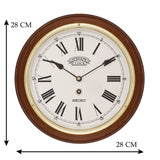 SEIKO QXA144BN STANDARD WOODEN CASE WHITE DIAL WALL CLOCK