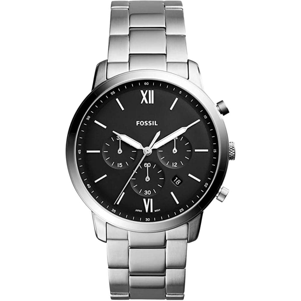 FOSSIL NEUTRA CHRONOGRAPH SILVER STAINLESS STEEL FS5384 MEN'S WATCH - H2 Hub Watches