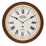 SEIKO QXA144BN STANDARD WOODEN CASE WHITE DIAL WALL CLOCK