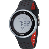 REEBOK RD-ELE-G9-PSIB-WR DIGITAL GREY DIAL BLACK SILICON MEN'S WATCH
