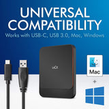 LACIE PORTABLE SSD HIGH PERFORMANCE EXTERNAL SSD USB-C USB 3.0 1TB STHK1000800