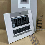 SEIKO QHL088WN LCD DIGITAL ALARM CLOCK WALL CLOCK