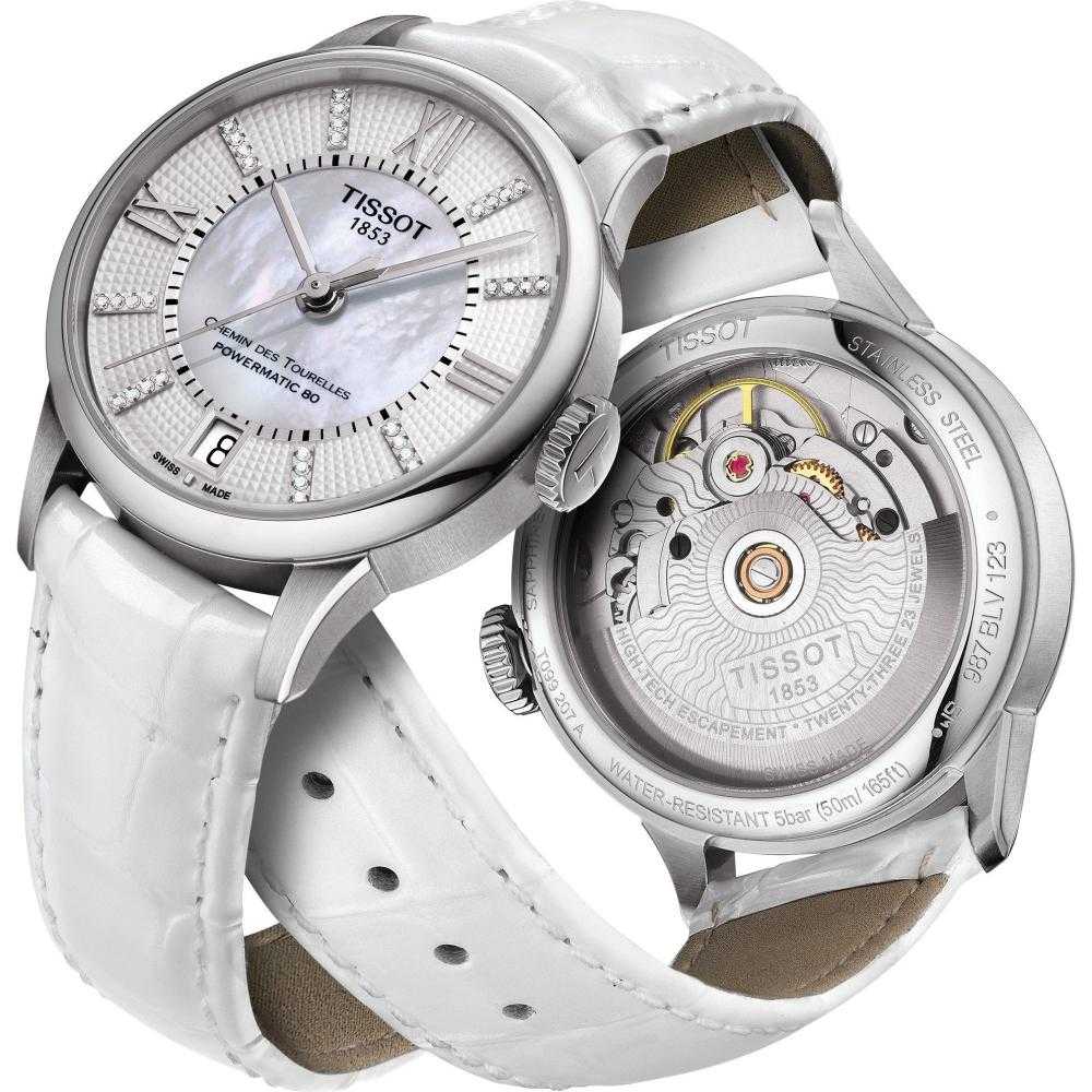 TISSOT T0992071611600 CHEMIN DES TOURELLES POWERMATIC 80 LADY WOMEN'S WATCH - H2 Hub Watches
