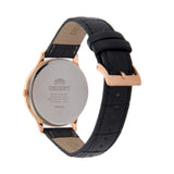 ORIENT QUARTZ  CONTEMPORARY  BLACK DIAL  AND LEATHER UNISEX  WATCH RF-QD0007B10B