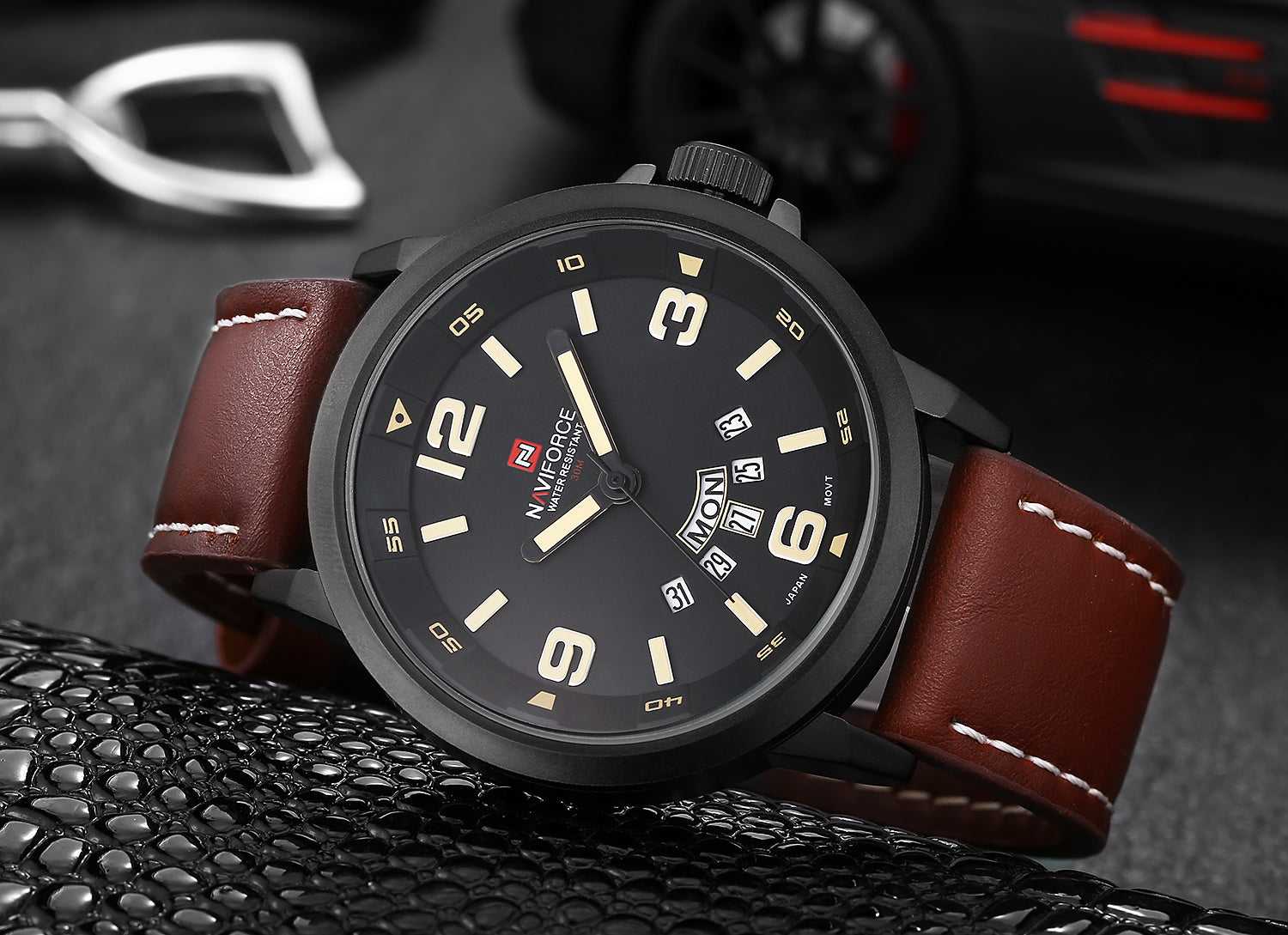 NAVIFORCE NF9028-B-B-Y MEN'S ANALOG WATCH - H2 Hub Watches