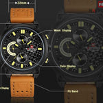 NAVIFORCE NF9068L B/Y/BN MEN'S CHRONOGRAPH WATCH - H2 Hub Watches