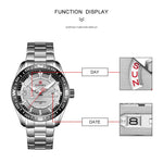 NAVIFORCE ANALOG NF9157 S/W STAINLESS STEEL QUARTZ MEN'S WATCH - H2 Hub Watches