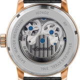 Ingersoll The Riff Automatic Gold Stainless Steel I07402 Black Leather Strap Men's Watch
