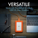 SEAGATE 4TB LACIE RUGGED USB 3.1 TYPE C PORTABLE HARD DRIVE STFR4000800