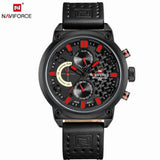 NAVIFORCE NF9068L B/R/B ANALOG LEATHER MEN'S WATCH