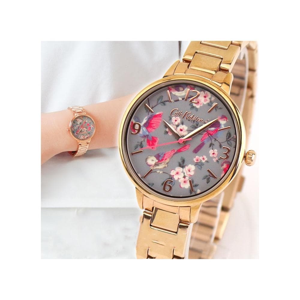 CATH KIDSTON QUARTZ BRITISH BIRDS ROSE GOLD ALLOY CKL001RGM LADIES WAT H2 Hub