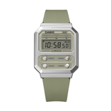 Casio General Digital Gray Resin Strap Unisex Watch A100WEF-3ADF
