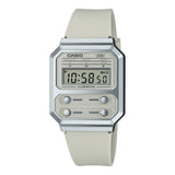 Casio General Digital White Resin Strap Unisex Watch A100WEF-8ADF