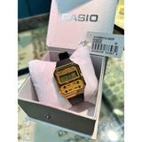 Casio General Gold Digital Dial Resin Black Strap Unisex Watch A100WEFG-9ADF