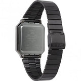 CASIO DIGITAL A100WEGG-1ADF-P SERIES RETRO-FUTURISTIC BLACK STAINLESS STEEL UNISEX WATCH