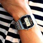 CASIO GENERAL A159WAD-1DF DIGITAL QUARTZ SILVER STAINLESS STEEL MEN'S WATCH - H2 Hub Watches