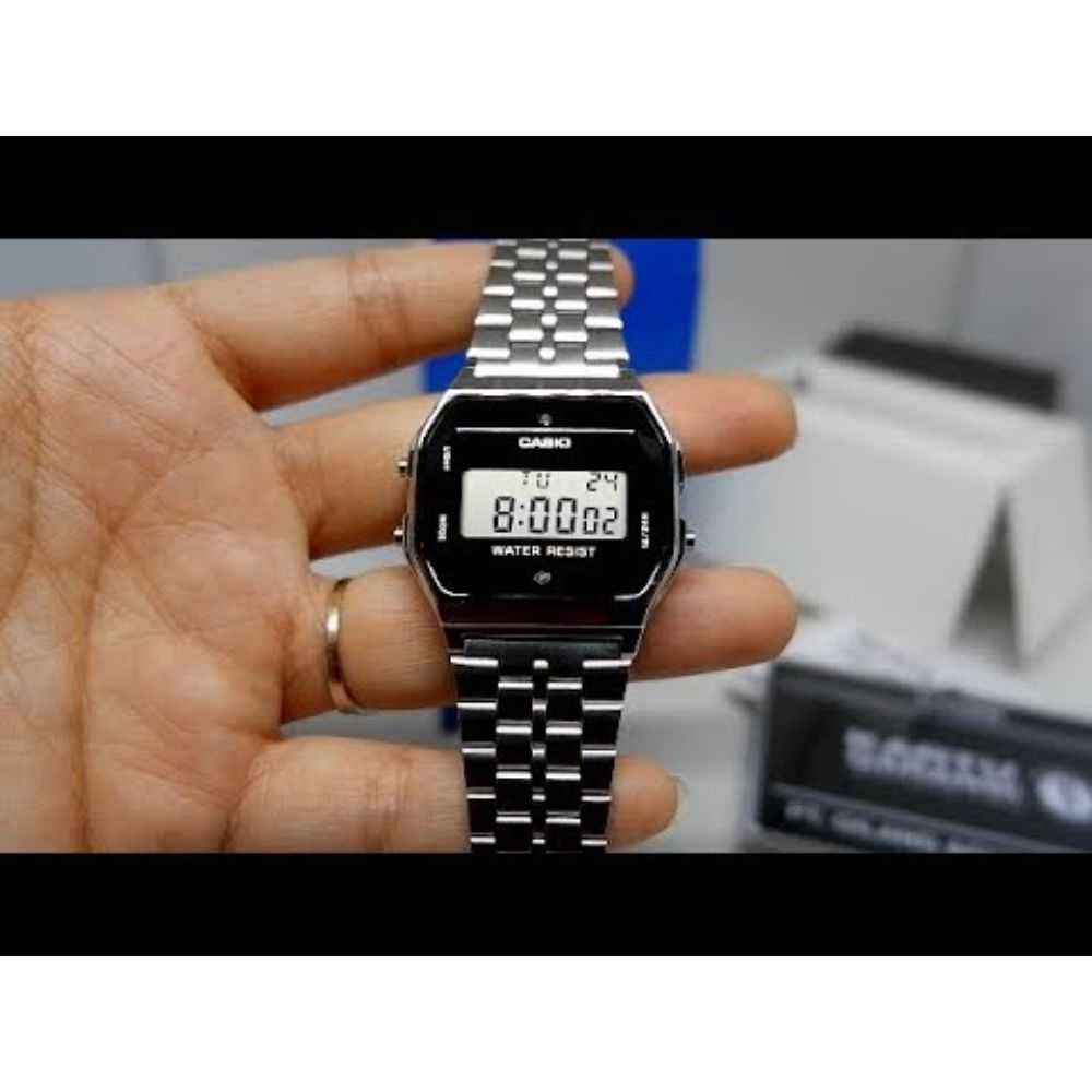 CASIO GENERAL A159WAD-1DF DIGITAL QUARTZ SILVER STAINLESS STEEL MEN'S WATCH - H2 Hub Watches