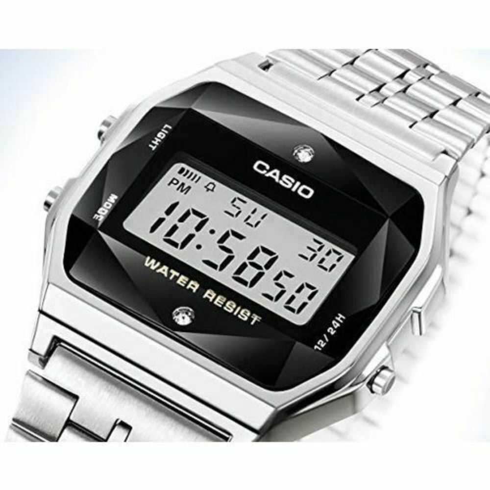 CASIO GENERAL A159WAD-1DF DIGITAL QUARTZ SILVER STAINLESS STEEL MEN'S WATCH - H2 Hub Watches
