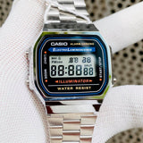 Casio General Digital Silver Stainless Steel Unisex Watch A168WA-1WDF-P