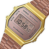 CASIO GENERAL A168WECM-5DF DIGITAL QUARTZ ROSE GOLD STAINLESS STEEL UNISEX WATCH