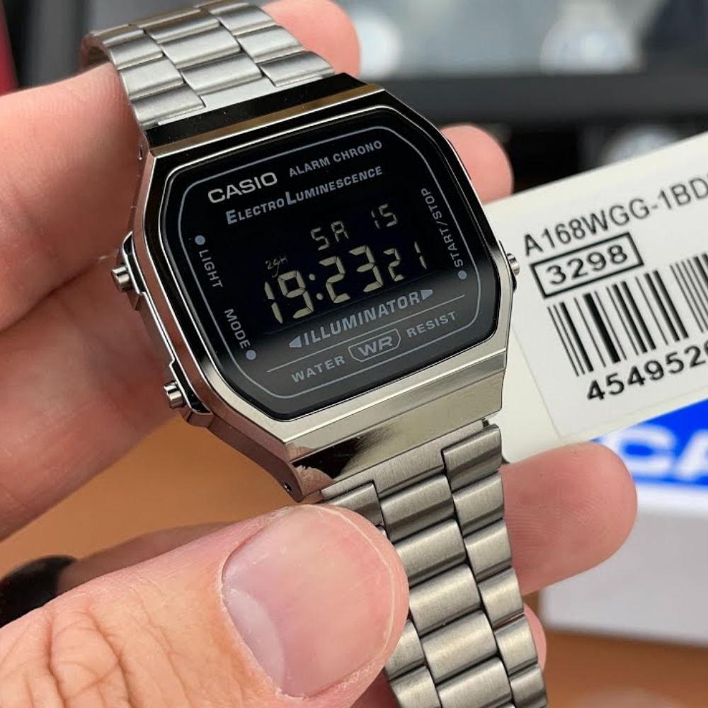 Casio General Stainless Steel Strap Unisex Watch A168WGG 1BDF P H2 Hub