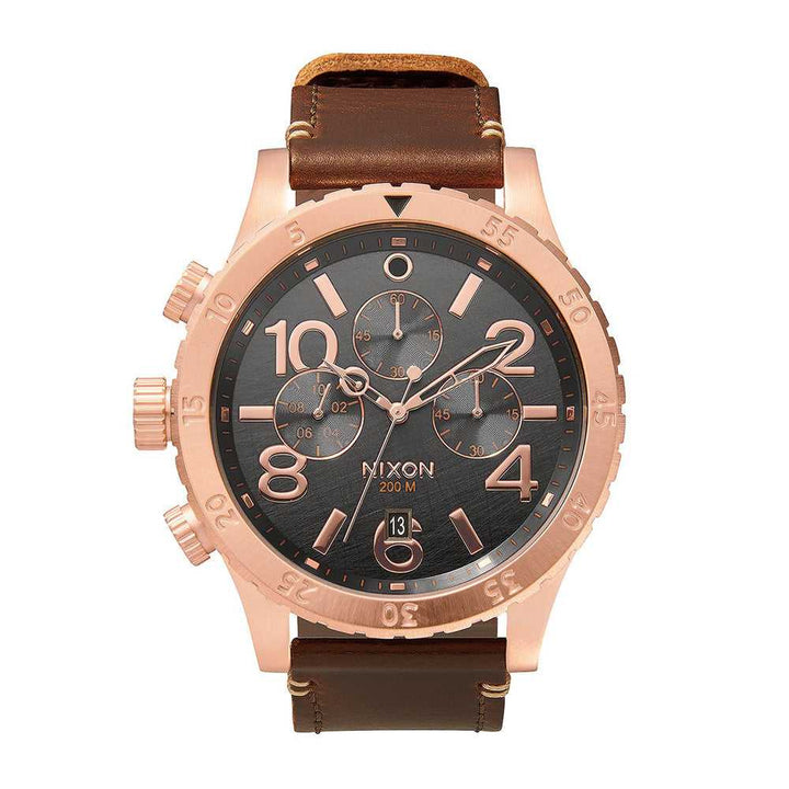 NIXON 48-20 CHRONO LEATHER A3632001 MEN'S WATCH - H2 Hub Watches