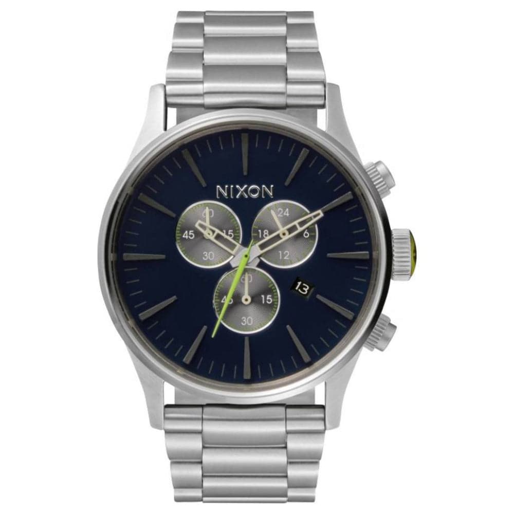 Nixon sentry sales chrono silver
