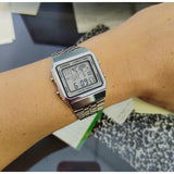 Casio General Digital Silver Stainless Steel Strap Men Watch A500WA-7DF-P