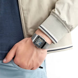 Casio General Digital Silver Stainless Steel Strap Men Watch A500WA-7DF-P