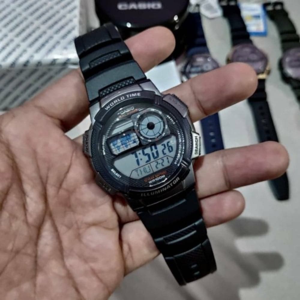 Casio AE-1000W-1B | Orologio digitale militare con ora mondiale per Casio AE-1000W-1B | Orologio digitale militare con ora mondiale per