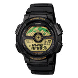 Casio World Time Digital Black Resin Strap Men Watch AE-1100W-1BVDF-P