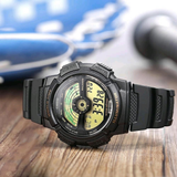 Casio World Time Digital Black Resin Strap Men Watch AE-1100W-1BVDF-P