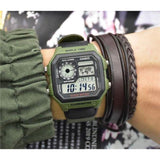 Casio Illuminator Digital Green Nylon Strap Men Watch AE-1200WHB-3BVDF-P