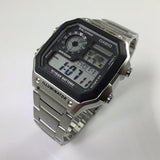 CASIO DIGITAL AE-1200WHD-1AVDF-P SILVER STAINLESS STEEL MEN WATCH