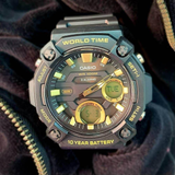 Casio General Black Analog Digital Resin Strap Men Watch AEQ-120W-9AVDF-P