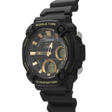 Casio General Black Analog Digital Resin Strap Men Watch AEQ-120W-9AVDF-P