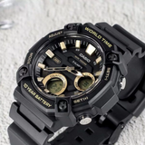 Casio General Black Analog Digital Resin Strap Men Watch AEQ-120W-9AVDF-P