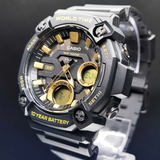 Casio General Black Analog Digital Resin Strap Men Watch AEQ-120W-9AVDF-P